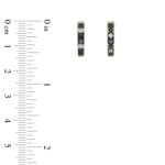 14K Yellow Gold 0.50CT Multi-Color Diamond Huggie Hoop Earrings Round Cut Blue, White Round &Dark  Brown Diamonds - Image 4