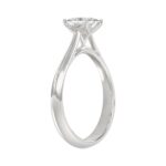 LADIES RING 1CT PRINCESS DIAMOND 14K WHITE GOLD - Image 3