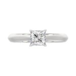 LADIES RING 1CT PRINCESS DIAMOND 14K WHITE GOLD - Image 5