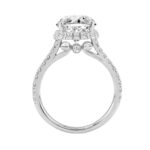 14K WHITE GOLD 4 1/2CT ROUND DIAMOND LADIES RING (CENTER STONE ROUND DIAMOND 4CT) - Image 2