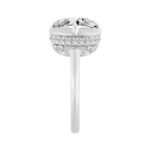 14K WHITE GOLD 4 3/4CT ROUND DIAMOND LADIES RING (CENTER STONE ROUND DIAMOND 4.00CT) - Image 3
