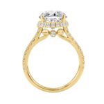 14K YELLOW GOLD 4 1/2CT ROUND DIAMOND LADIES RING (CENTER STONE ROUND DIAMOND 4CT) - Image 2