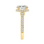 14K YELLOW GOLD 4 1/2CT ROUND DIAMOND LADIES RING (CENTER STONE ROUND DIAMOND 4CT) - Image 3
