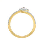 LADIES RING 0.33CT ROUND DIAMOND 14K YELLOW GOLD - Image 2