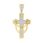 MEN'S CHARM 0.50CT ROUND DIAMOND 10K YELLOW GOLD