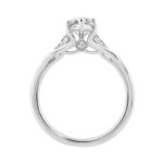 14K White Gold 2 1/6Ct Marquise And Round Three Stone Ladies Engagement Ring With Marquise 2Ct Center Stone (Color F-G Clarity Vs1/Vs2) - Image 2