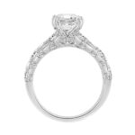 14K WHITE GOLD 5.00CT ROUND/CUSHION/BAGUETTE DIAMOND LADIES RING (CENTER STONE CUSHION DIAMOND 4CT - Image 2