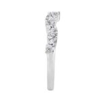Classic 14K White Gold 3/4Ct Marquise & Round Diamond Fashion Band For Women (Color F-G Clarity Vs1/Vs2) - Image 3
