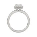 Elegant 14K White Gold 4.00Ct Round/Radiant Cut Lab Grown Diamond Engagement Ring 3.00Ct Radiant Center Stone (Color F-G -Clarity Vs1/Vs2) - Image 2