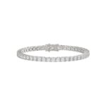 Elegant 10K White Gold 5.00Ct Round Diamond Tennis Bracelet For Women (Color F-G Clarity Vs1/Vs2)
