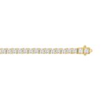 Elegant 10K Yellow Gold 5.00Ct Round Diamond Tennis Bracelet For Women (Color F-G Clarity Vs1/Vs2) - Image 3