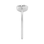 3/4CT White Gold 10K Collection Linked Hearts & Two-Stone Oval & Marquise Diamond Ring for Women (Color F-G Clarity VS1/VS2) - Image 3