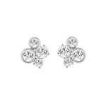 1.00Ct White Gold 10K Round Diamond Fashion Earrings For Women (Color F-G Clarity Vs1/Vs2)
