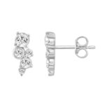 1.00Ct White Gold 10K Round Diamond Fashion Earrings For Women (Color F-G Clarity Vs1/Vs2) - Image 2