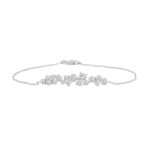 Elegance 1.00Ct White Gold 14K Round Diamond Fashion Bracelet For Women (Color F-G Clarity Vs1/Vs2)
