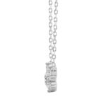 Elegant 1/2Ct Round Diamond For Women White Gold 10K Necklace (Color F-G -Clarity Vs1/Vs2) - Image 2