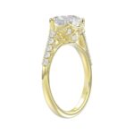 14K YELLOW GOLD 3 1/2CT ROUND/MARQUISE DIAMOND LADIES BRIDAL SET (CENTER STONE MARQUISE DIAMOND 2.00CT) - Image 2