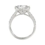 Ladies 14K White Gold Ladies Elegance- Bridal Set  3 3/4CT Round & Oval Diamonds 2.00CT Oval Center stone (Color F-G -Clarity VS1/VS2) - Image 3