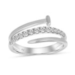 Women’S 14K White Gold Round Diamond Ring 0.33CT Elegant Fashion Diamond Ring