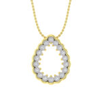 LADIES NECKLACE 0.20CT ROUND DIAMOND 10K YELLOW GOLD