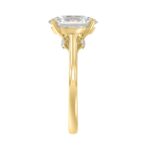 14K Yellow Gold Oval Diamond Engagement Ring 3.05 Ct Round & Oval Diamond Ring With 3.00 Ct Center Stone (Color F-G -Clarity Vs1/Vs2) - Image 4