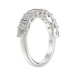 1 3/4Ct Emerald Cut Diamond In 14K White Gold Elegant Diamond Fashion Band For Women (Color F-G -Clarity Vs1/Vs2) - Image 3