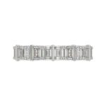 1 3/4Ct Emerald Cut Diamond In 14K White Gold Elegant Diamond Fashion Band For Women (Color F-G -Clarity Vs1/Vs2) - Image 5