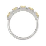 14K WHITE GOLD 3.00CT ROUND/RADIANT YELLOW DIAMOND LADIES RING - Image 2