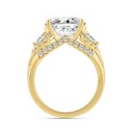 LADIES RING 3 3/4CT ROUND/PEAR/OVAL DIAMOND 14K YELLOW GOLD (CENTER STONE OVAL DIAMOND 3.00CT) - Image 3