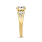 LADIES RING 3 3/4CT ROUND/PEAR/OVAL DIAMOND 14K YELLOW GOLD (CENTER STONE OVAL DIAMOND 3.00CT) - Image 2