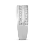 MEN'S BAND 1CT ROUND/OVAL DIAMOND 14K WHITE GOLD - Image 4