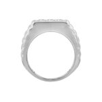 MEN'S RING 1 1/2CT ROUND DIAMOND 10K WHITE GOLD - Image 2