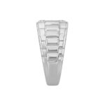 MEN'S RING 1 1/2CT ROUND DIAMOND 10K WHITE GOLD - Image 3