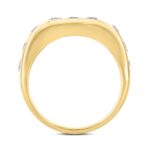 MEN'S RING 2CT ROUND DIAMOND 14K YELLOW GOLD - Image 2