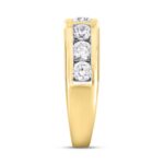 MEN'S RING 2CT ROUND DIAMOND 14K YELLOW GOLD - Image 3