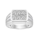 WHITE PLATINUM 1 1/4CT ROUND DIAMOND MEN'S BAND