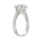 LADIES RING 3CT ROUND/OVAL/HALF MOON DIAMOND 14K WHITE GOLD (CENTER STONE OVAL DIAMOND 2CT ) - Image 3