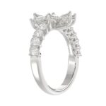 10K WHITE GOLD 1 3/4CT ROUND/MARQUISE/EMERALD/PEAR DIAMOND LADIES RING - Image 3