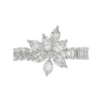 10K WHITE GOLD 1 3/4CT ROUND/MARQUISE/EMERALD/PEAR DIAMOND LADIES RING - Image 5