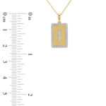 10K Yellow Gold letter 'I' Fashion Pendant With Chain - 0.20 CT Round Diamond Ladies Jewelry Gift - Image 3