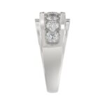 14K WHITE GOLD 2.00CT ROUND DIAMOND MEN'S BAND - Image 4