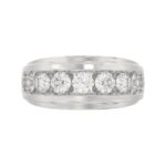 14K WHITE GOLD 2.00CT ROUND DIAMOND MEN'S BAND - Image 5