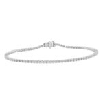 14K WHITE GOLD 2.00CT ROUND DIAMOND MEN'S BRACELET