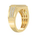 14K YELLOW GOLD 1.00CT ROUND DIAMOND MEN'S RING - Image 3