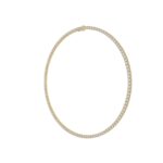 14K YELLOW GOLD 12.00CT ROUND DIAMOND MEN'S NECKLACE - Image 3