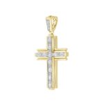 14K YELLOW GOLD 2 1/2CT ROUND/EMERALD DIAMOND MEN'S PENDANT - Image 3