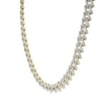 14K YELLOW GOLD 4.00CT ROUND DIAMOND MEN'S NECKLACE - Image 2
