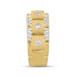 MEN'S BAND 1/2CT ROUND DIAMOND 14K YELLOW GOLD - Image 3