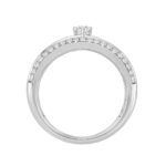 MEN'S BAND 1/2CT ROUND/PRINCESS DIAMOND 14K WHITE GOLD - Image 2