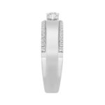 MEN'S BAND 1/2CT ROUND/PRINCESS DIAMOND 14K WHITE GOLD - Image 3